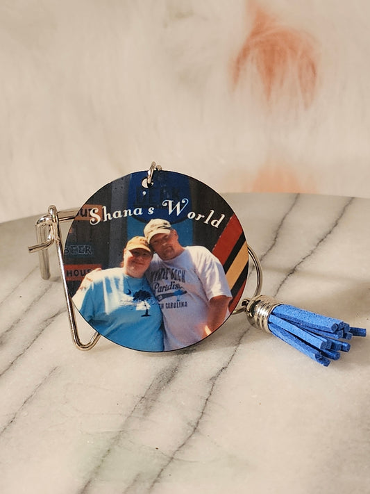 2 inch sublimation personalized wife and husband keychain