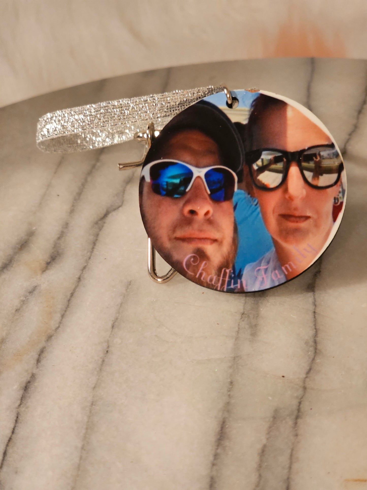 2 inch sublimation personal husband and wife christmas oranment