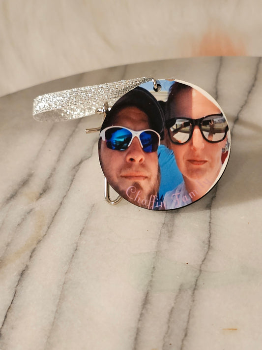 2 inch sublimation personal husband and wife christmas oranment