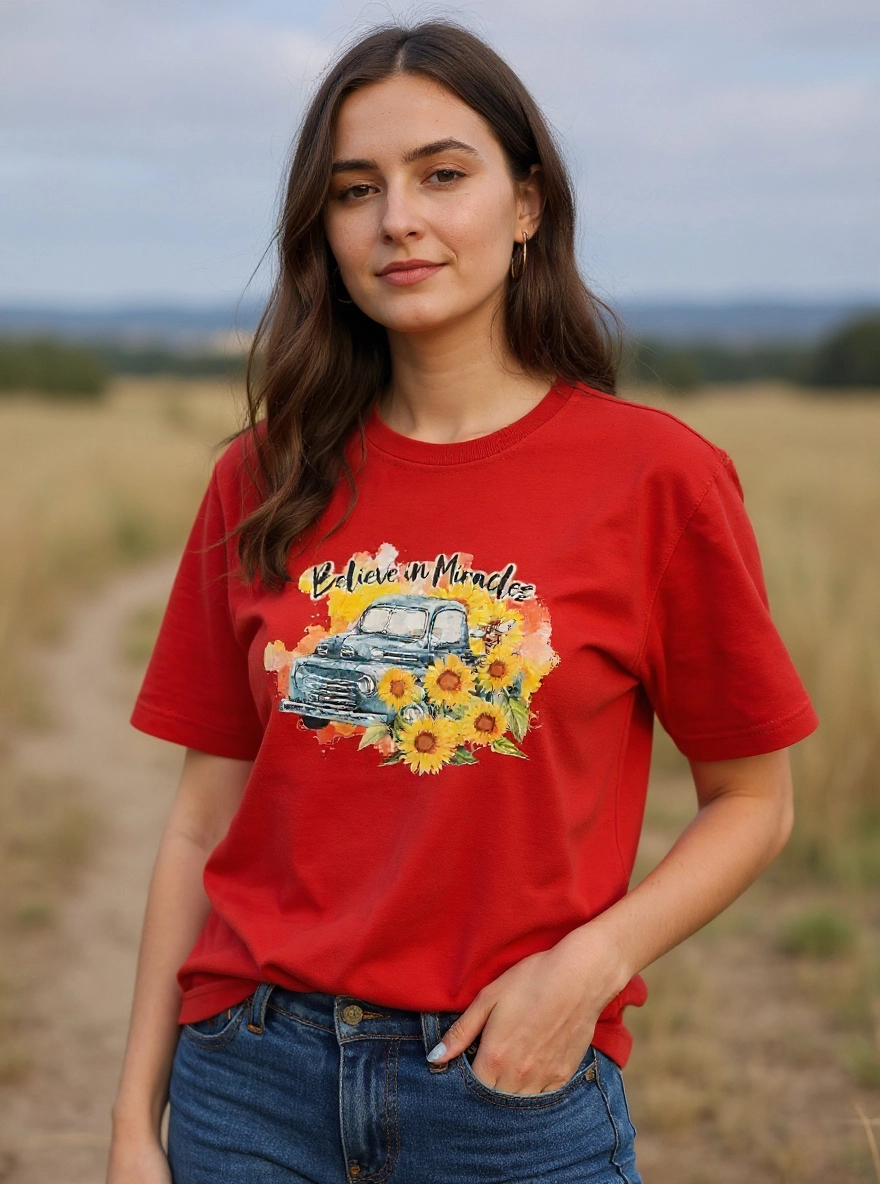 Size 3x 100%cotton Believe in miracles Tshirt