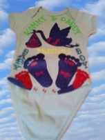 Size 0-3 months 100% cotton Blue Mommy &Daddy's little boy onesie