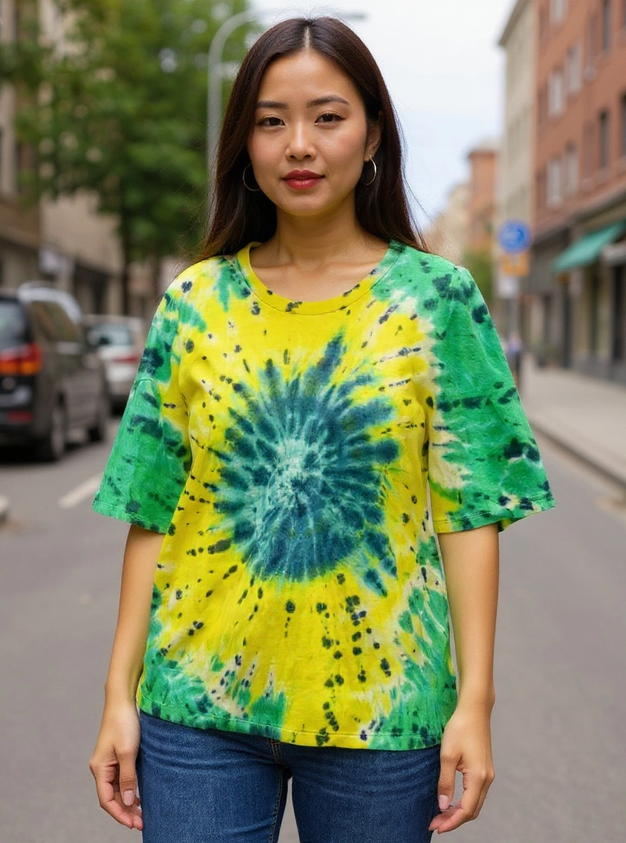 Size 3x 100% cotton yellow and green tie dye Tshirt