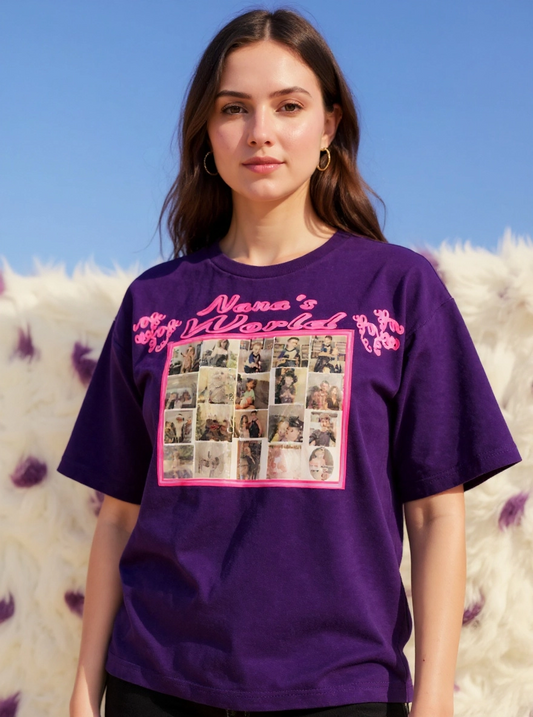 Size 3X 100% Purple cotton family personalized tshirt