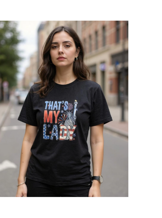 Size XL 100% cotton Black That's my lady Tshirt