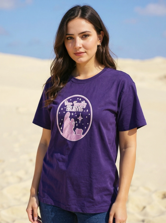 Size 3x 100% cotton My family believes Tshirt