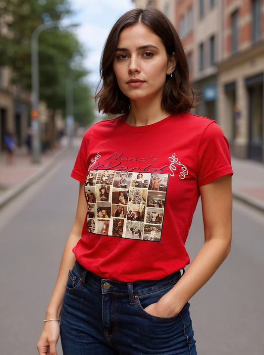Size 3x100% cotton Nana's world red personalized shirt