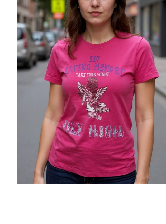 Size 2x 100% cotton In Loving Memory Fly High Shirt