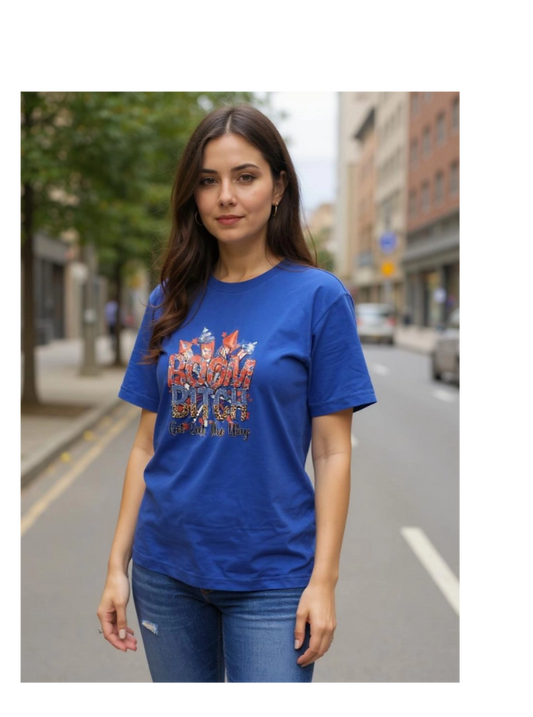 Size 3x 100% cotton Blue Boom Bitch get out of the way Tshirt