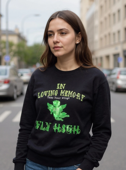 Size 2X 100% cotton Black Loving Memory of MaMa Fly High Tshirt