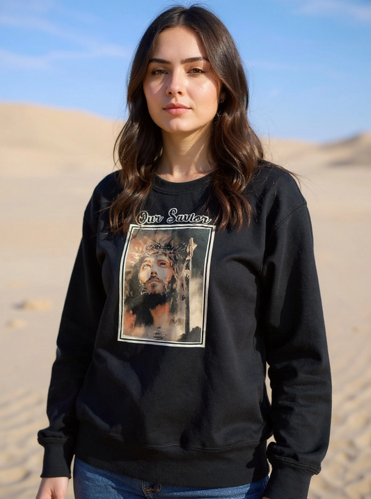 Size XL 100%cotton black Our Savior Tshirt