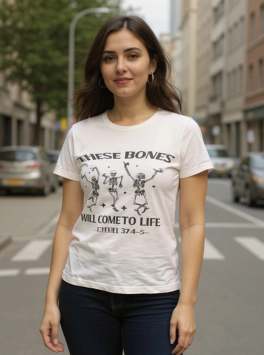 Size 2X 100% cotton Personalized these bones Tshirt