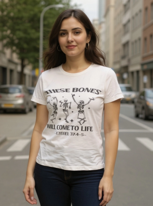 Size 2X 100% cotton Personalized these bones Tshirt