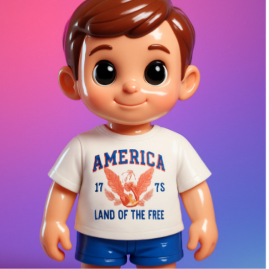 Size L youth 100% cotton America land of the free Tshirt