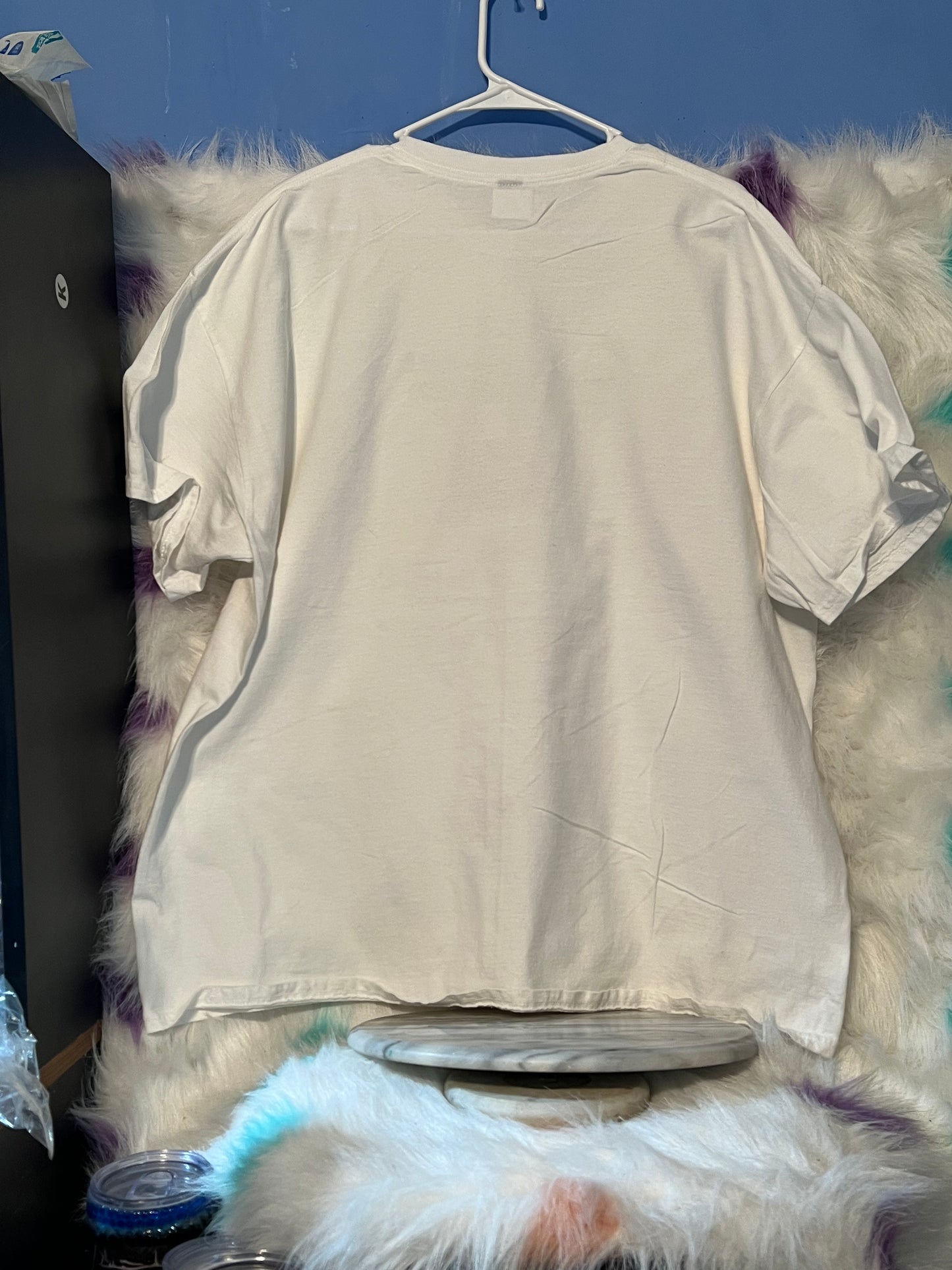 Size 2x 100 %cotton white Y’all gonna make me lose my mind tshirt