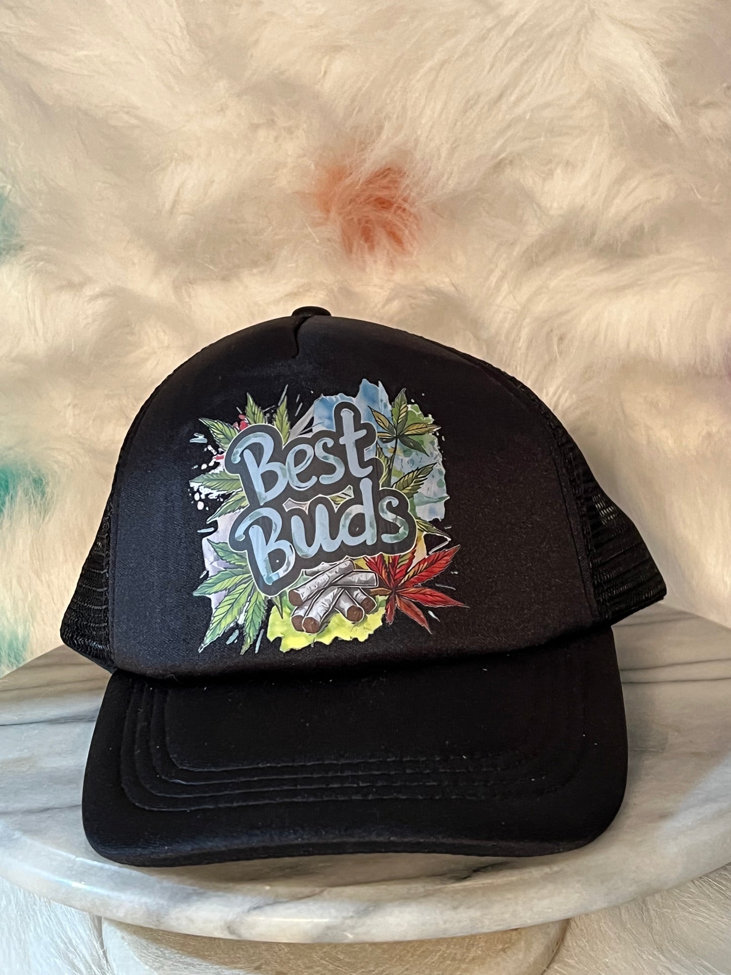 Black adjustable cap Best buds decal