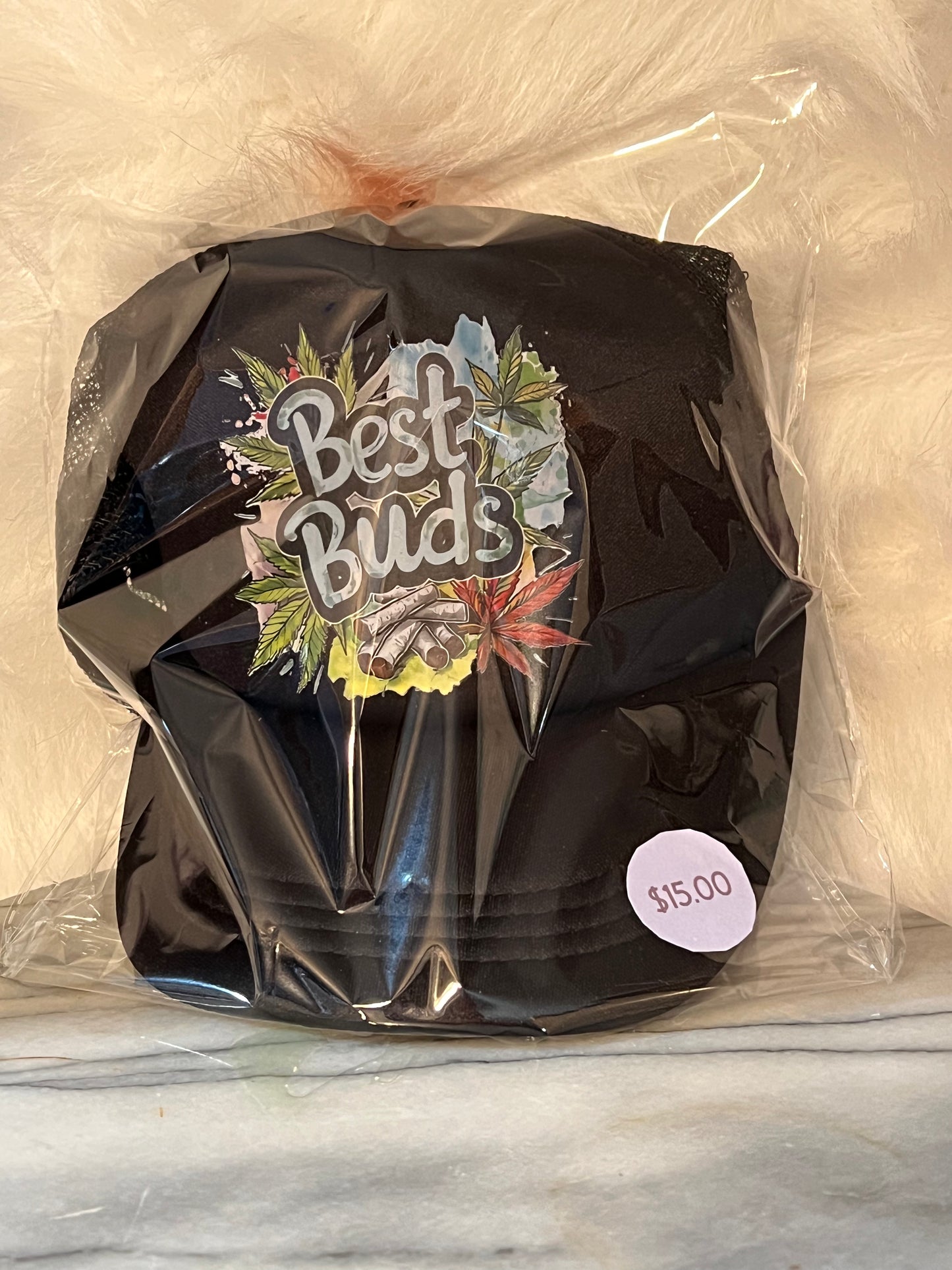 Black adjustable cap Best buds decal