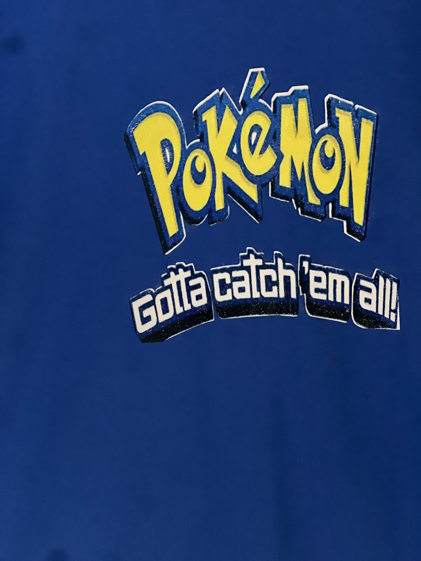 Size M youth 100%cotton blue Pokémon Tshirt