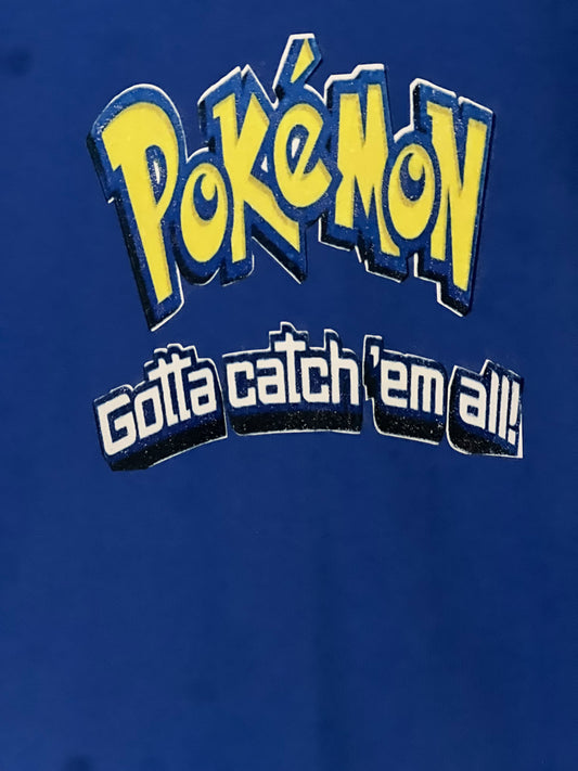 Size M youth 100%cotton blue Pokémon Tshirt