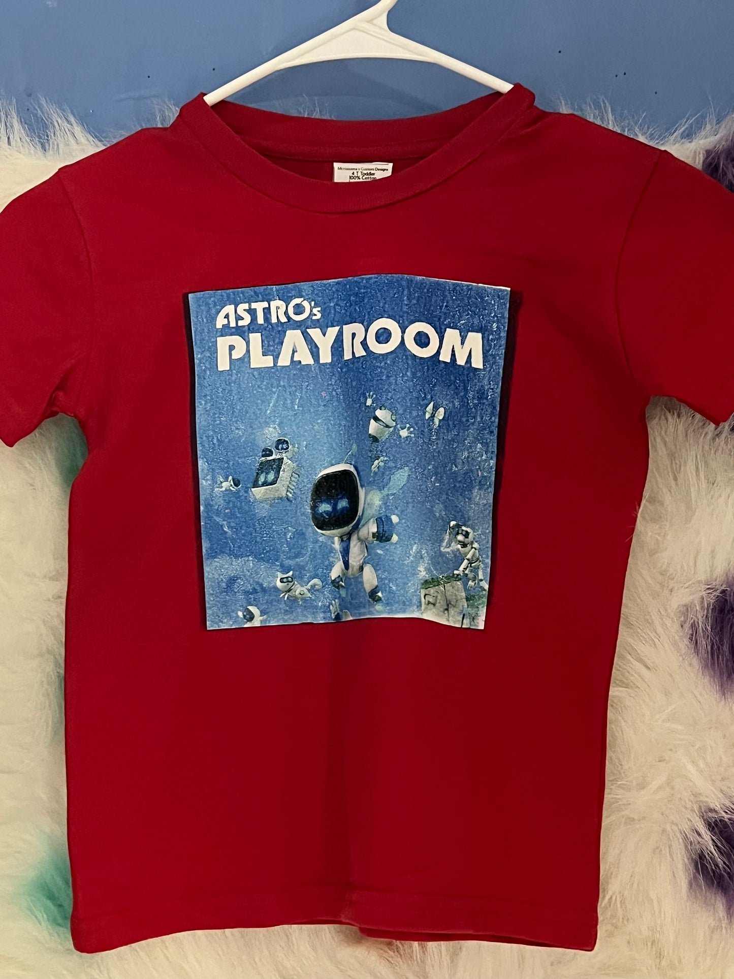Size 4t 100%cotton red Astro playroom Tshirt