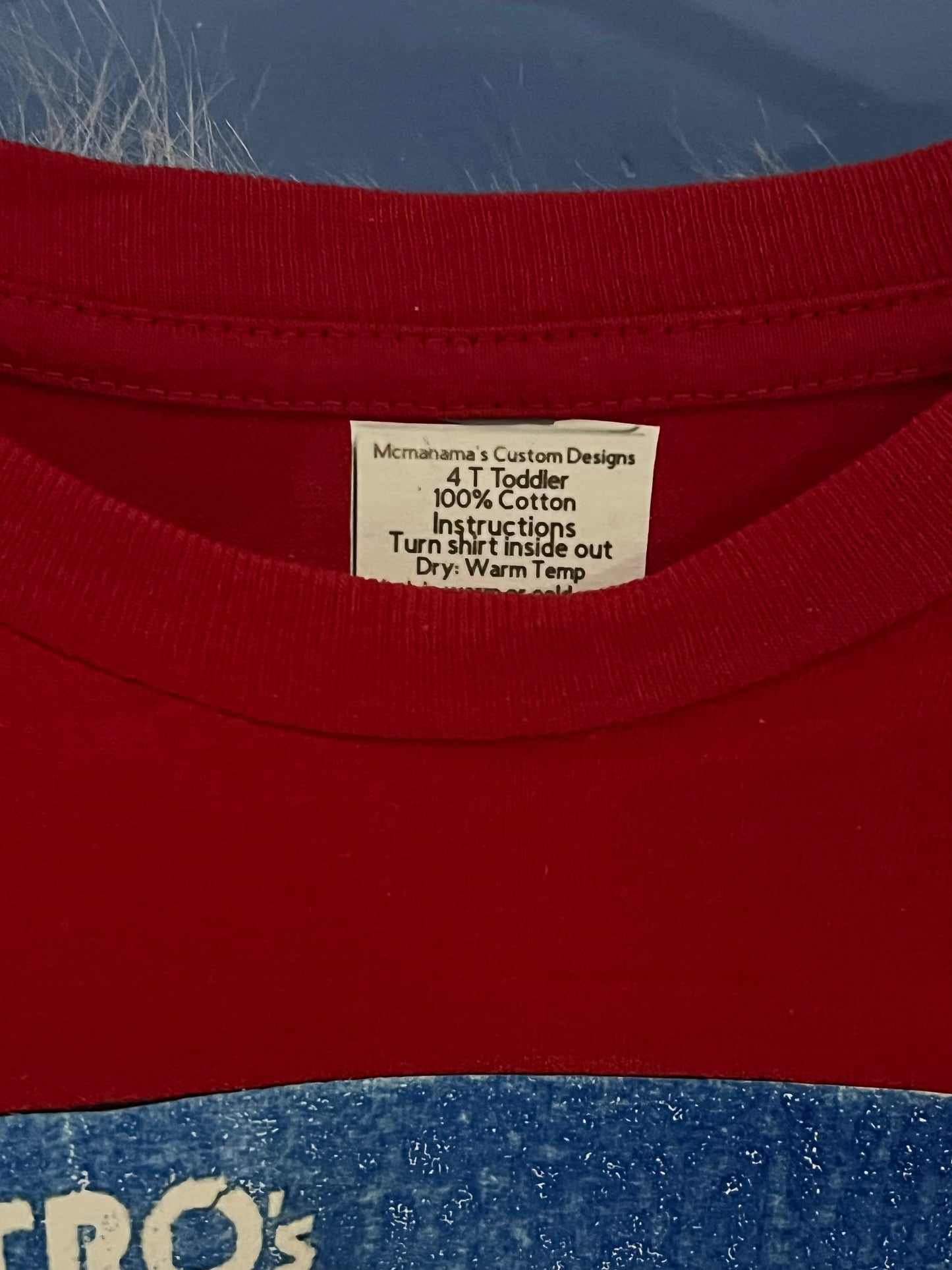 Size 4t 100%cotton red Astro playroom Tshirt