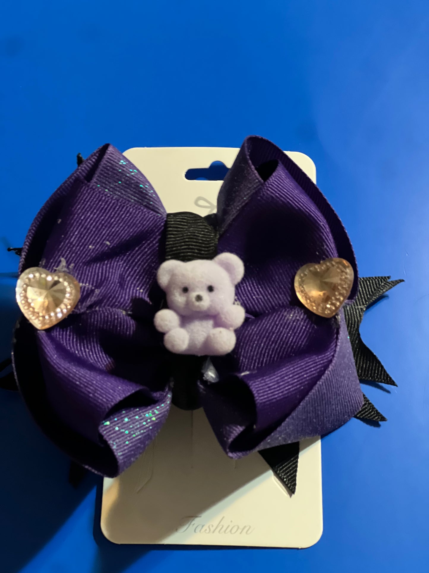 2 blue flowers Hair bows