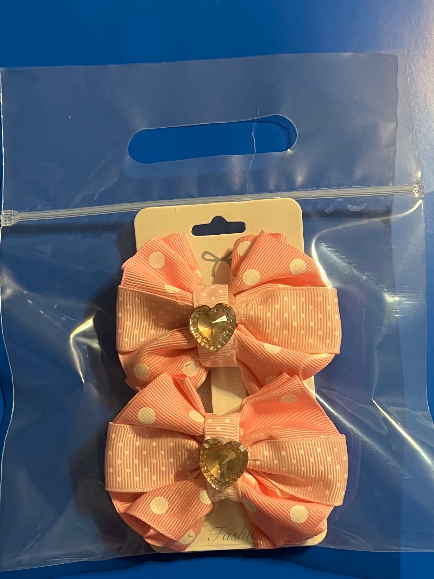 2 blue flowers Hair bows