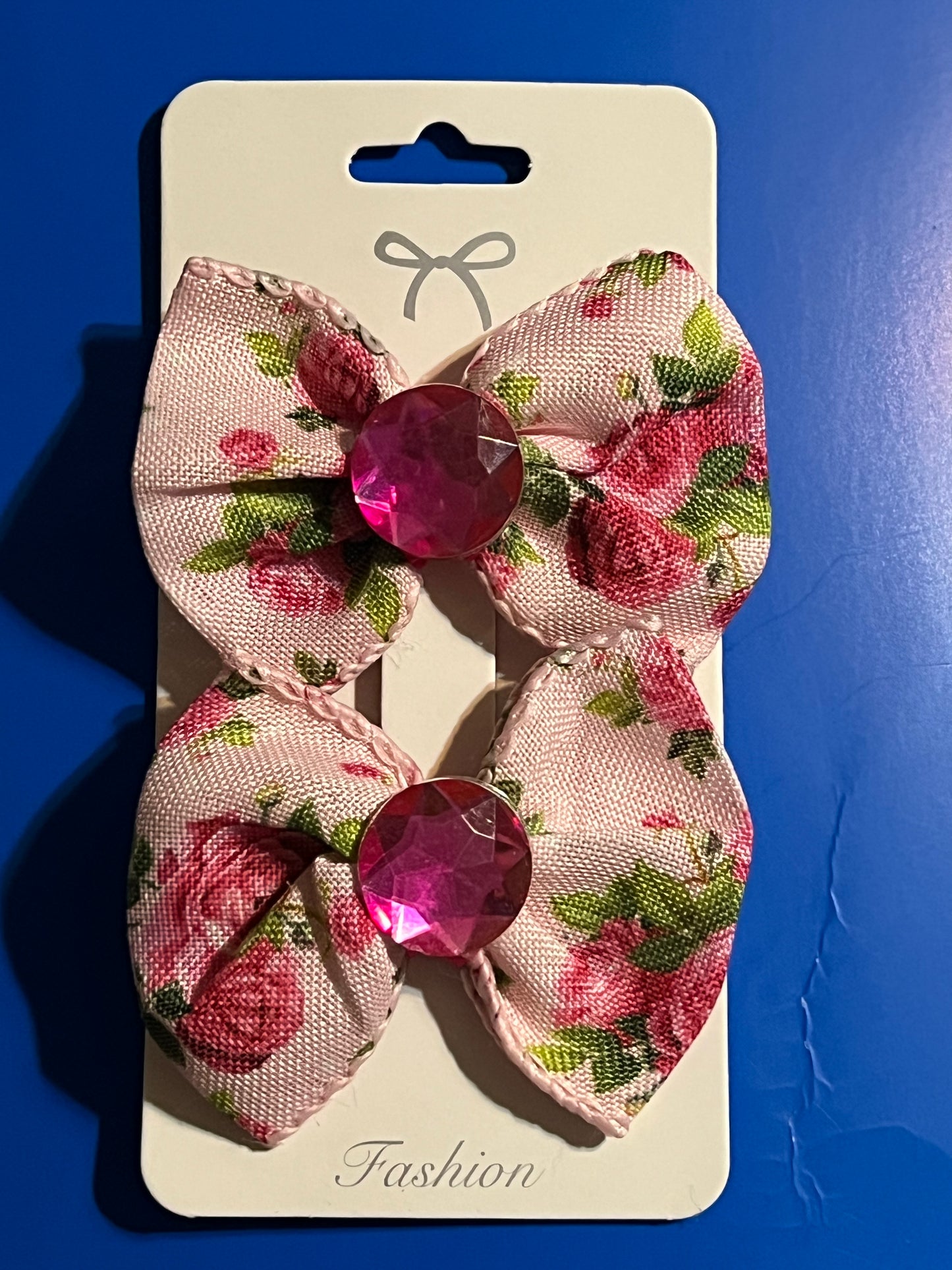 2 blue flowers Hair bows