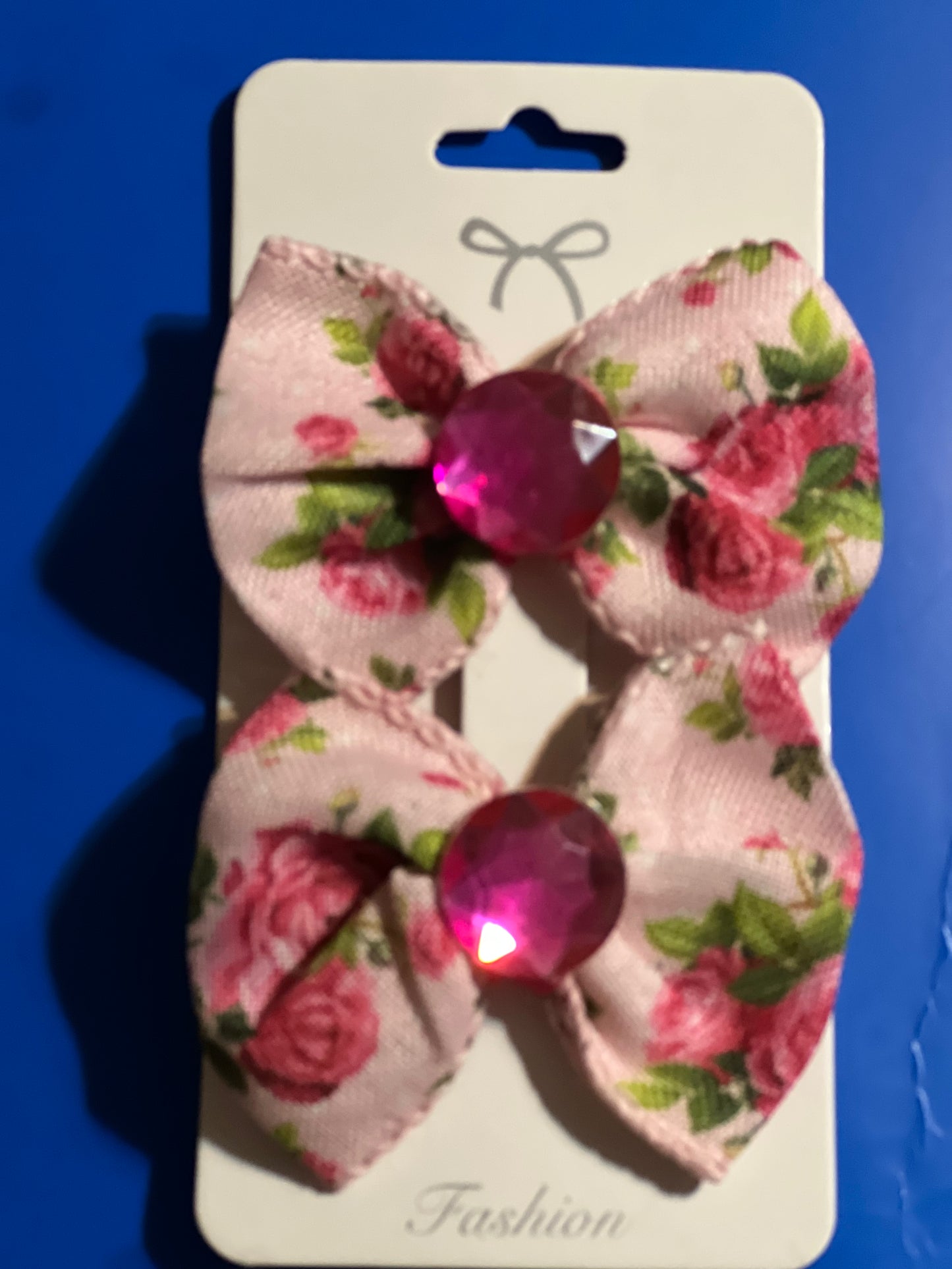 2 blue flowers Hair bows