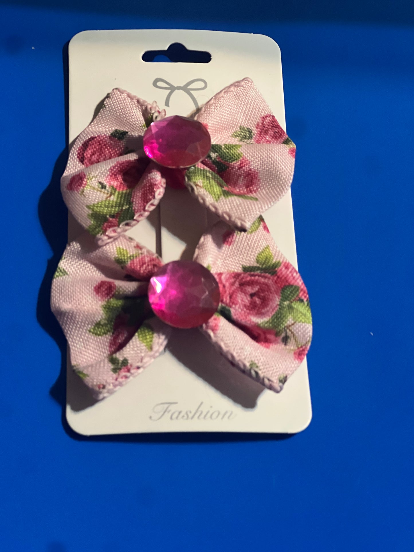 Light pink flowers hair bows