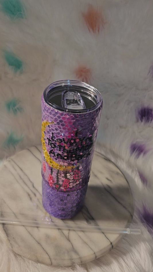 30 oz love you to the moon and back rhinestone double wall stainless steel tumbler cup
