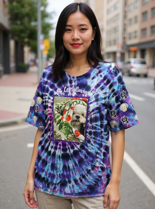Size 3x 100% cotton Personalized dog tye dye Tshirt