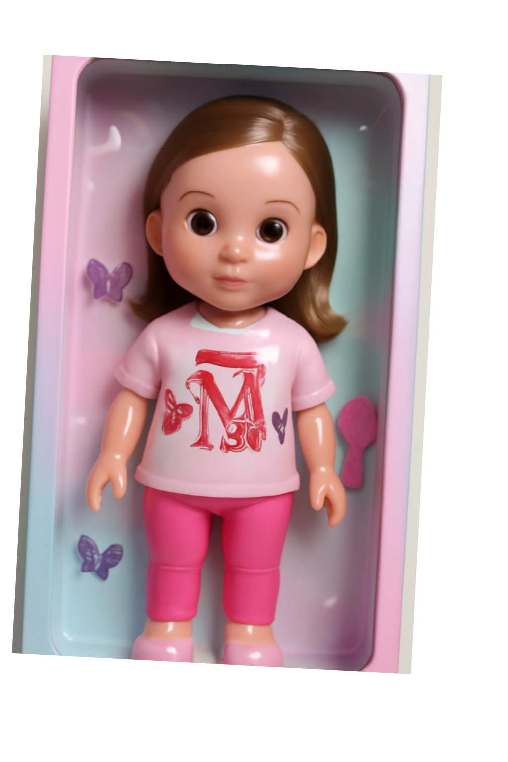 Size 3T 100% cotton White &Pink Toddlers personalized shirt name starting with M