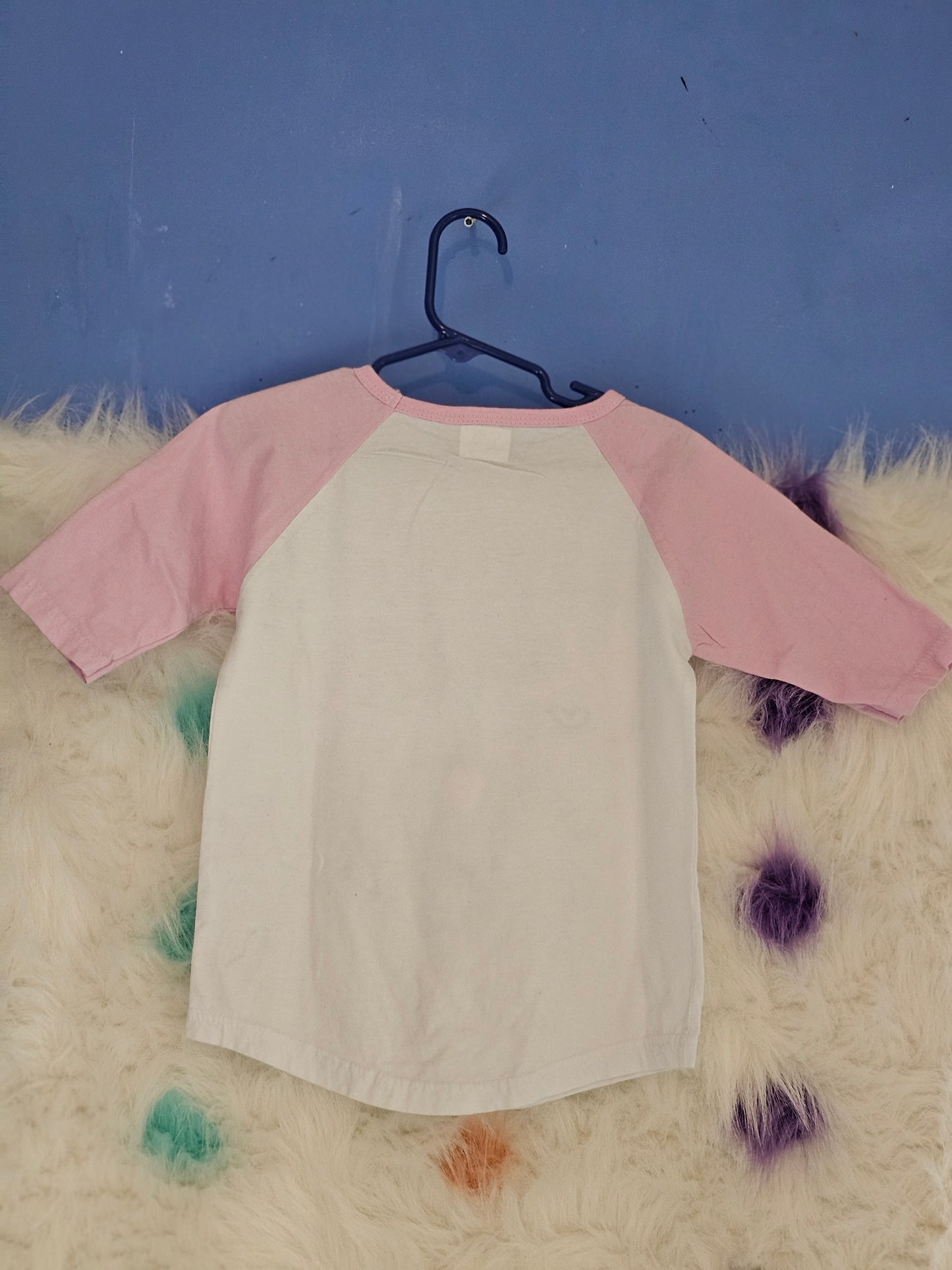 Size 4T 100% cotton White &Pink Flight like a girl cancer free shirt