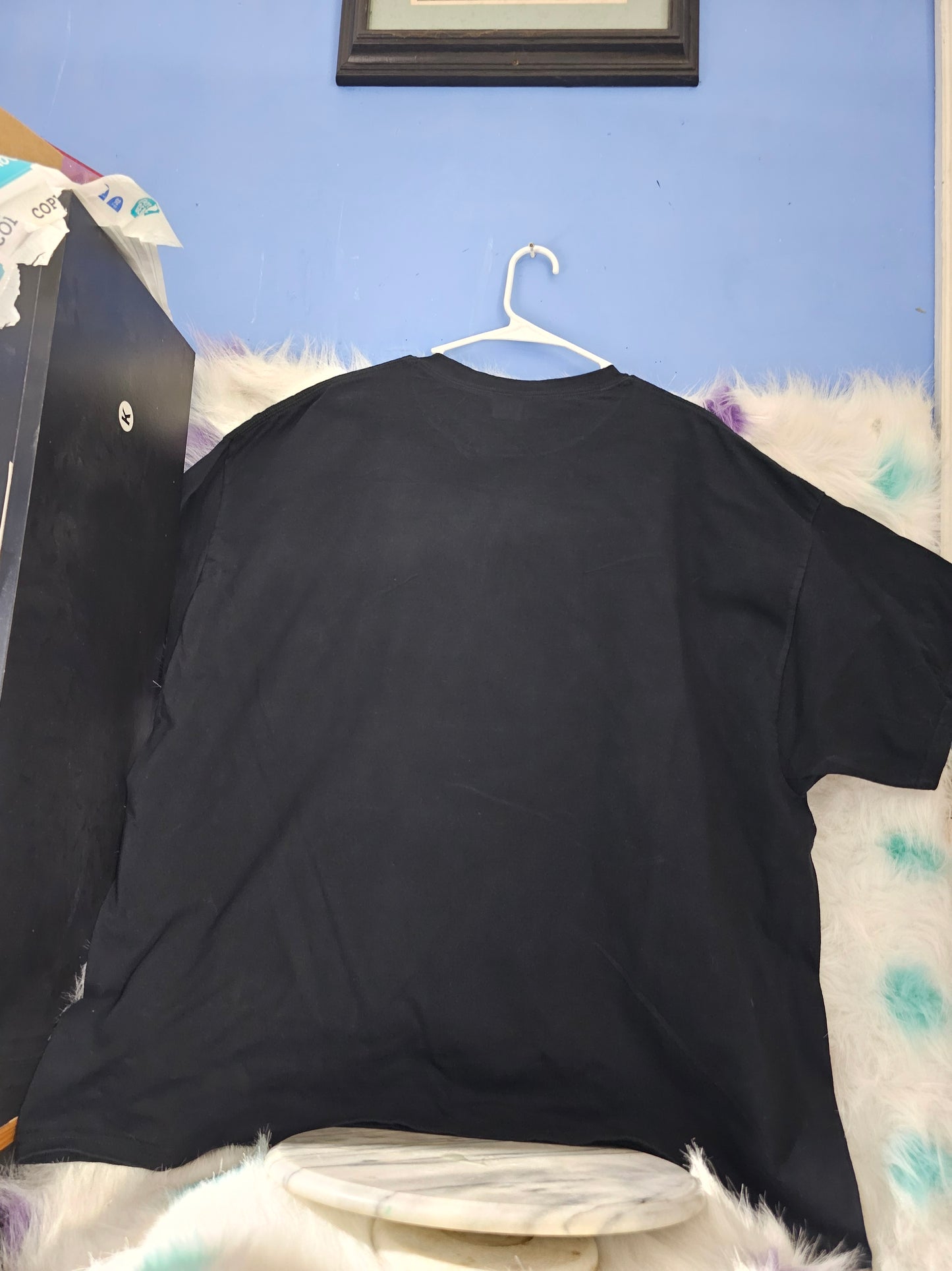 Size 3x 100% cotton Black shirt with cross and flowers