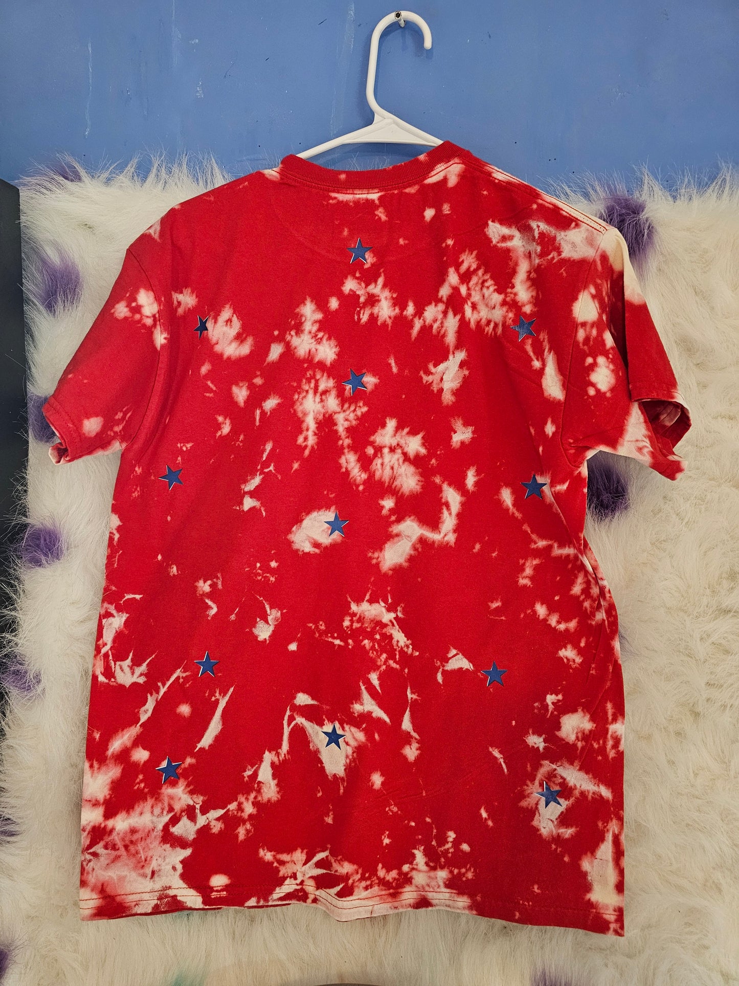 Size M 100% cotton bleach dye Happy independence day TShirts
