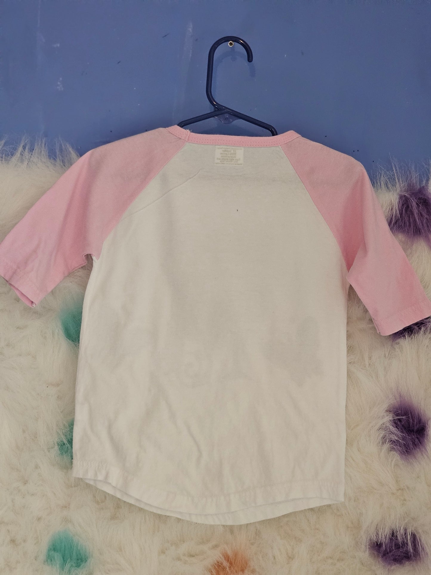 Size 3T 100% cotton White &Pink Toddlers personalized shirt name starting with M