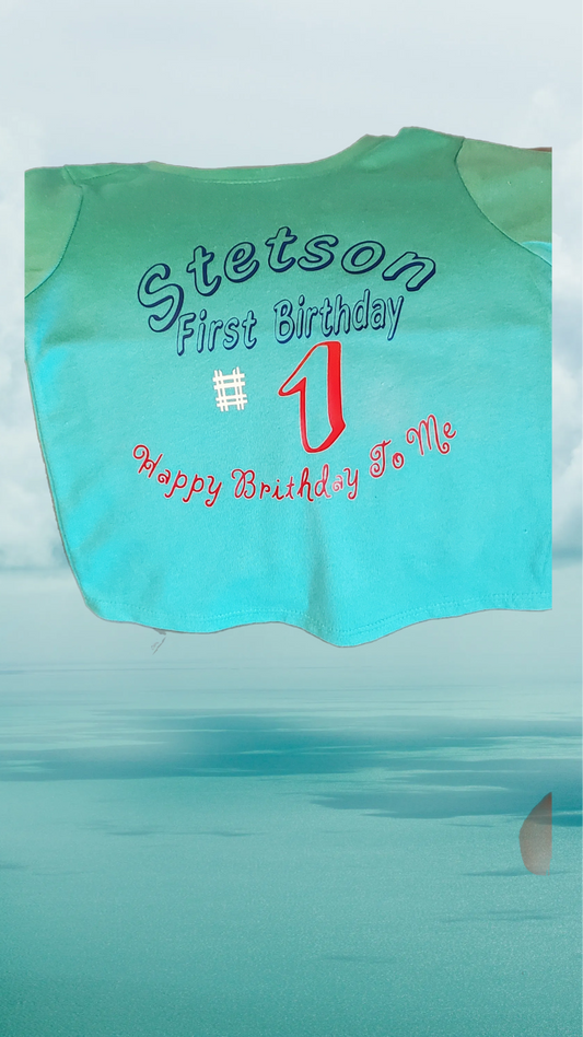 Size 12 months 100% cotton Baby's first birthday shirt