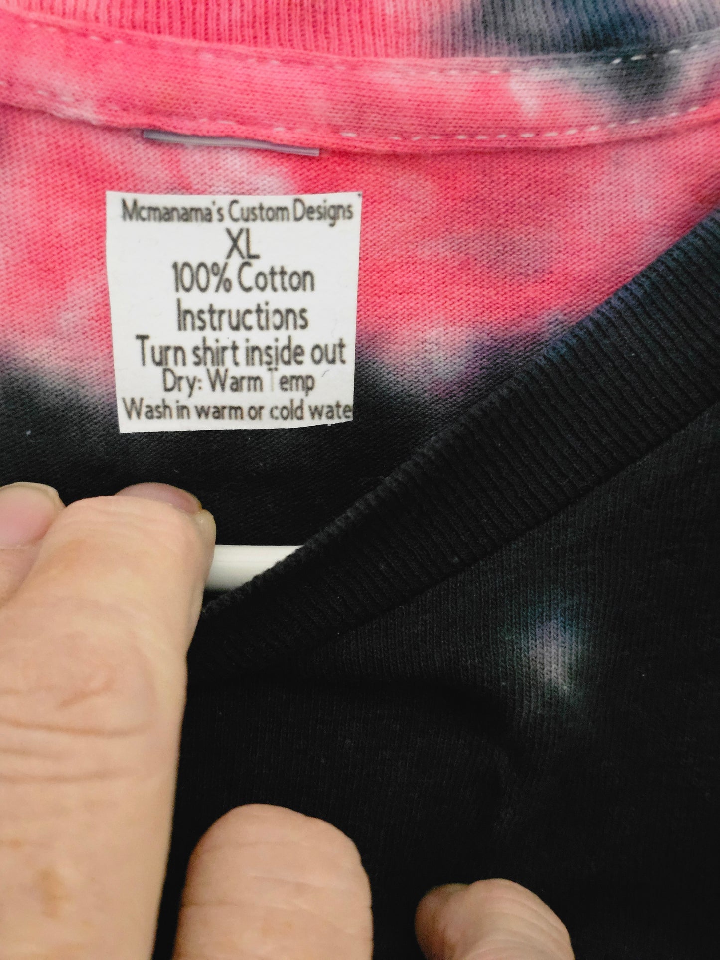Size XL 100% cotton red&black tye dye Tshirt