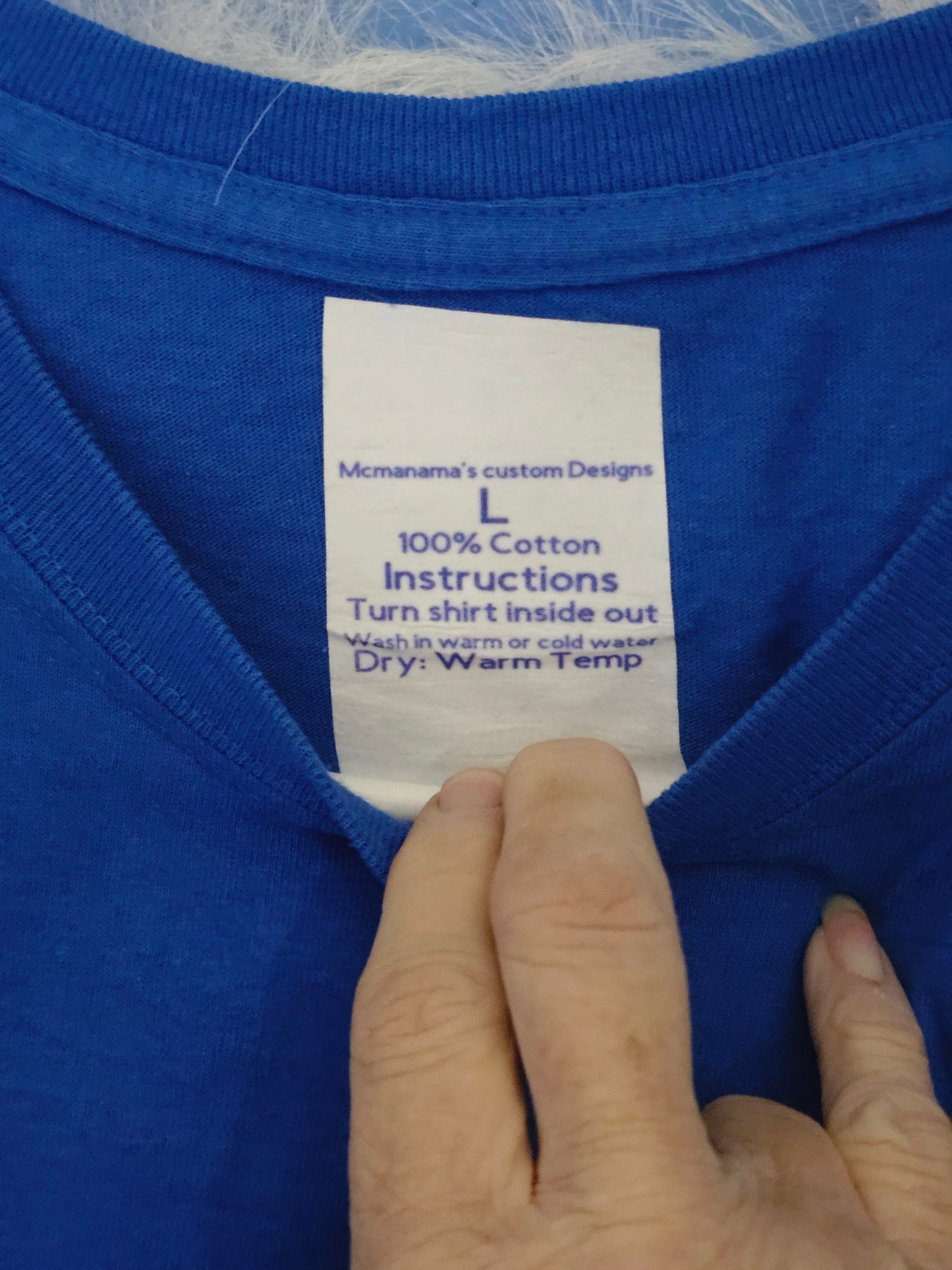 Size L 100% cotton blue Heaven's little Angels
