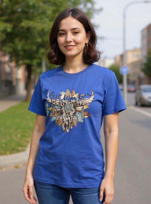 Size L 100% cotton Best mom ever Tshirt