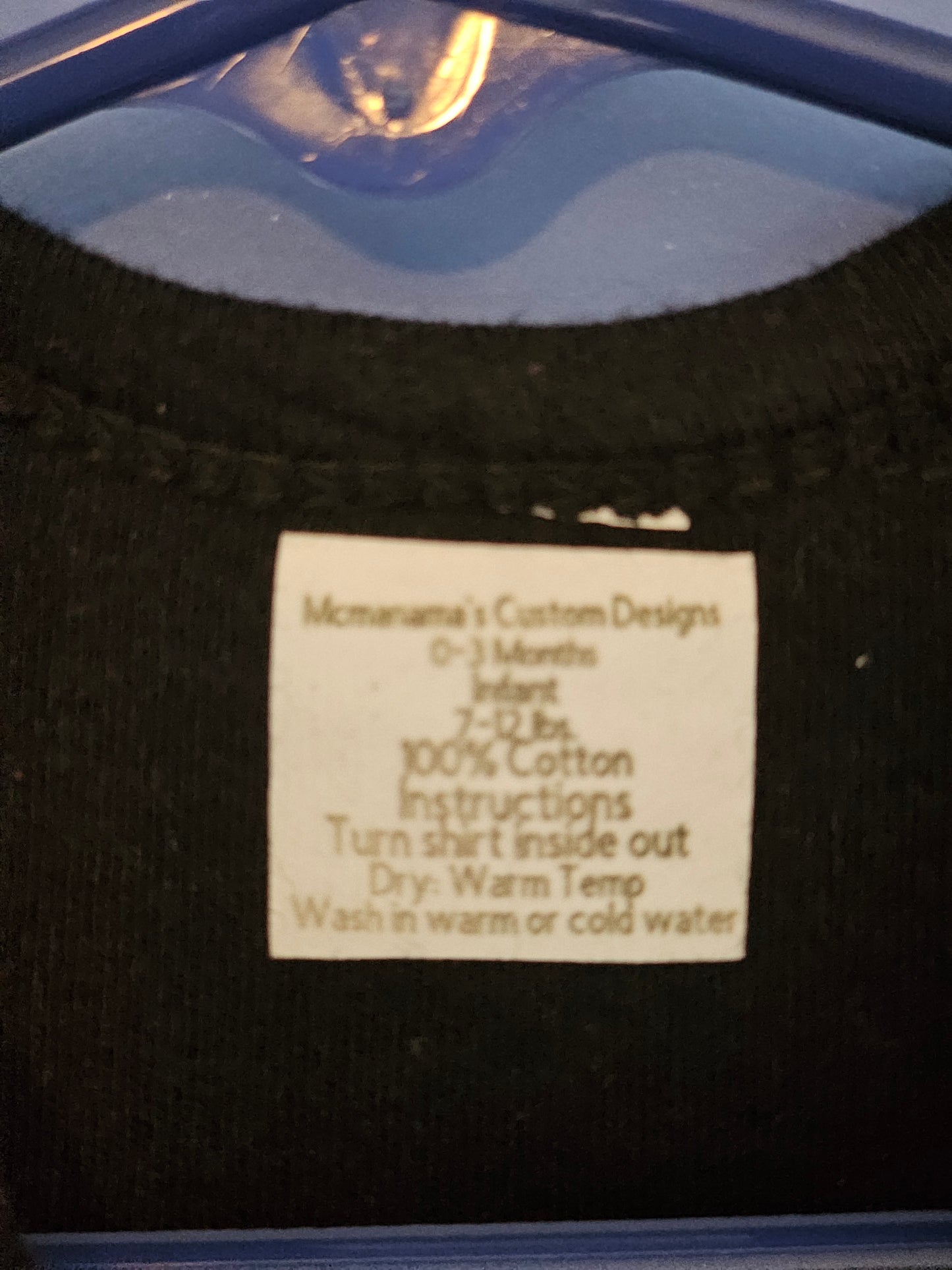 Size 0-3months 100% cotton Little boy's personalized black Oneies
