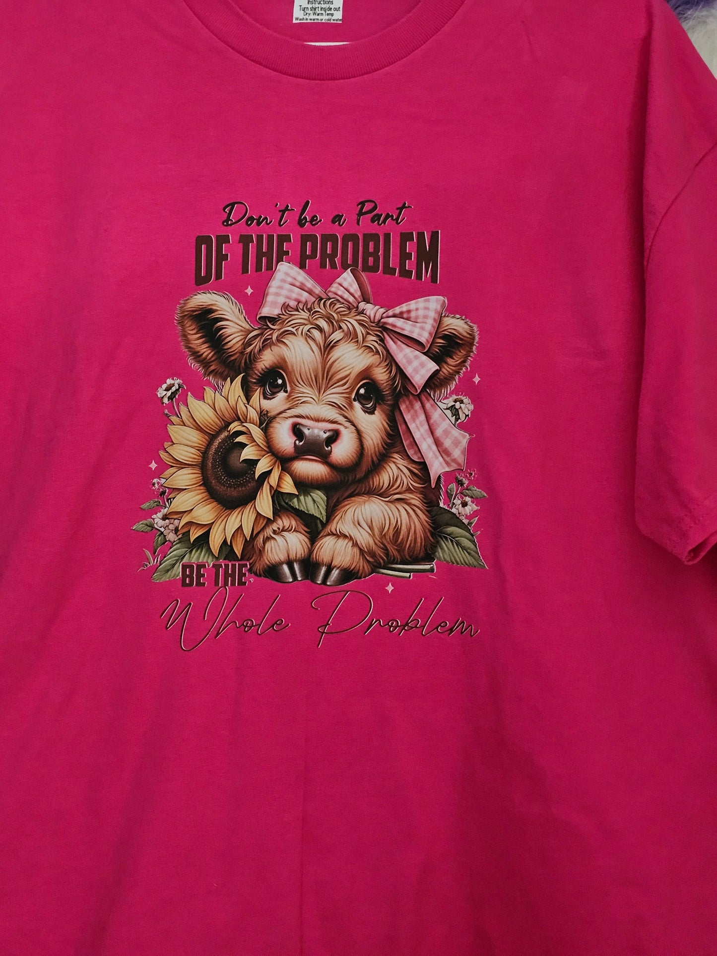 Size XL 100%cotton Don't be part of the problem Tshirt