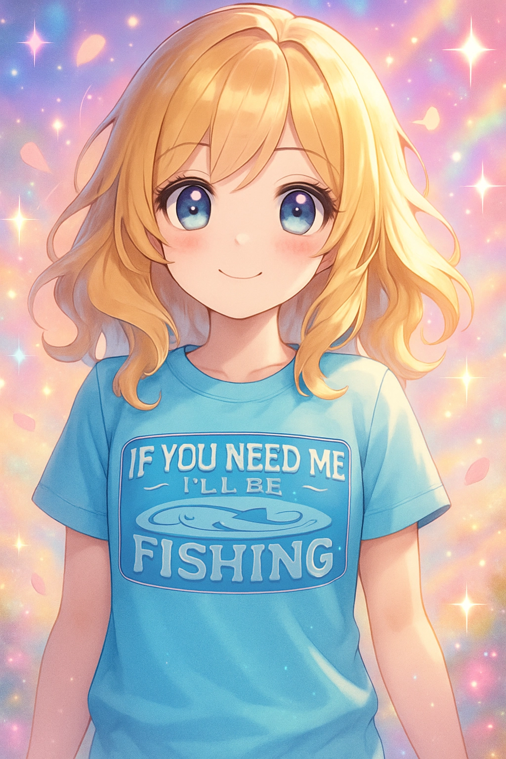 Size 3 Toddler 100%cotton blue If you need me I will be fishing Tshirt