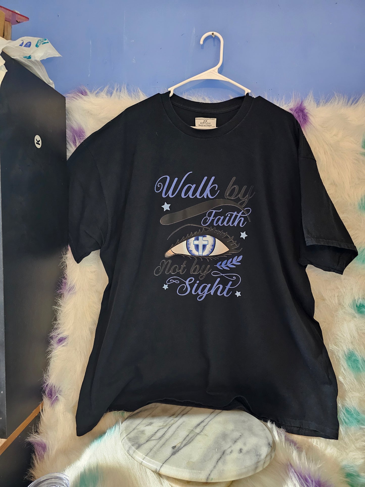 Size 2x 100% cotton black walk by faith Tshirt
