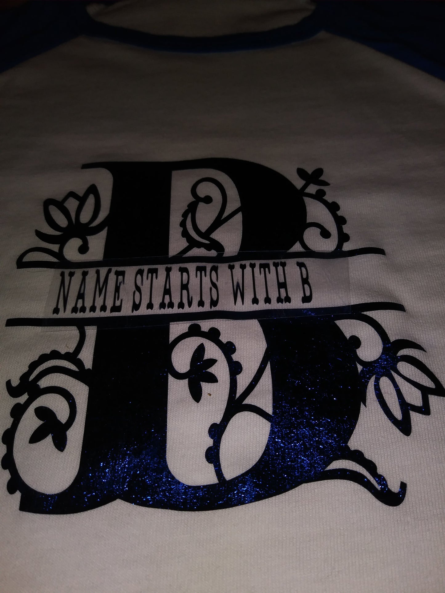 Size 3t 100% cotton blue Letter B and name starts with B youth Tshirt