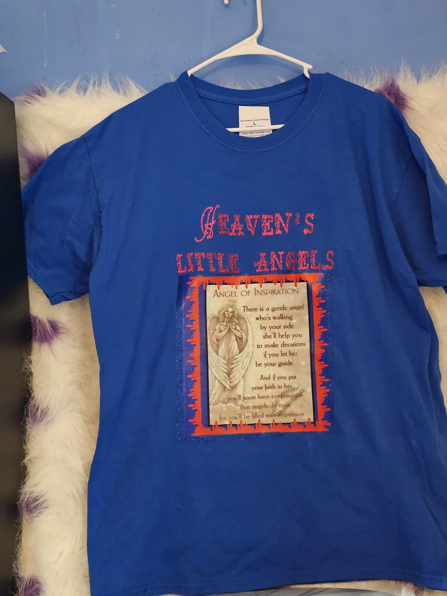 Size L 100% cotton blue Heaven's little Angels
