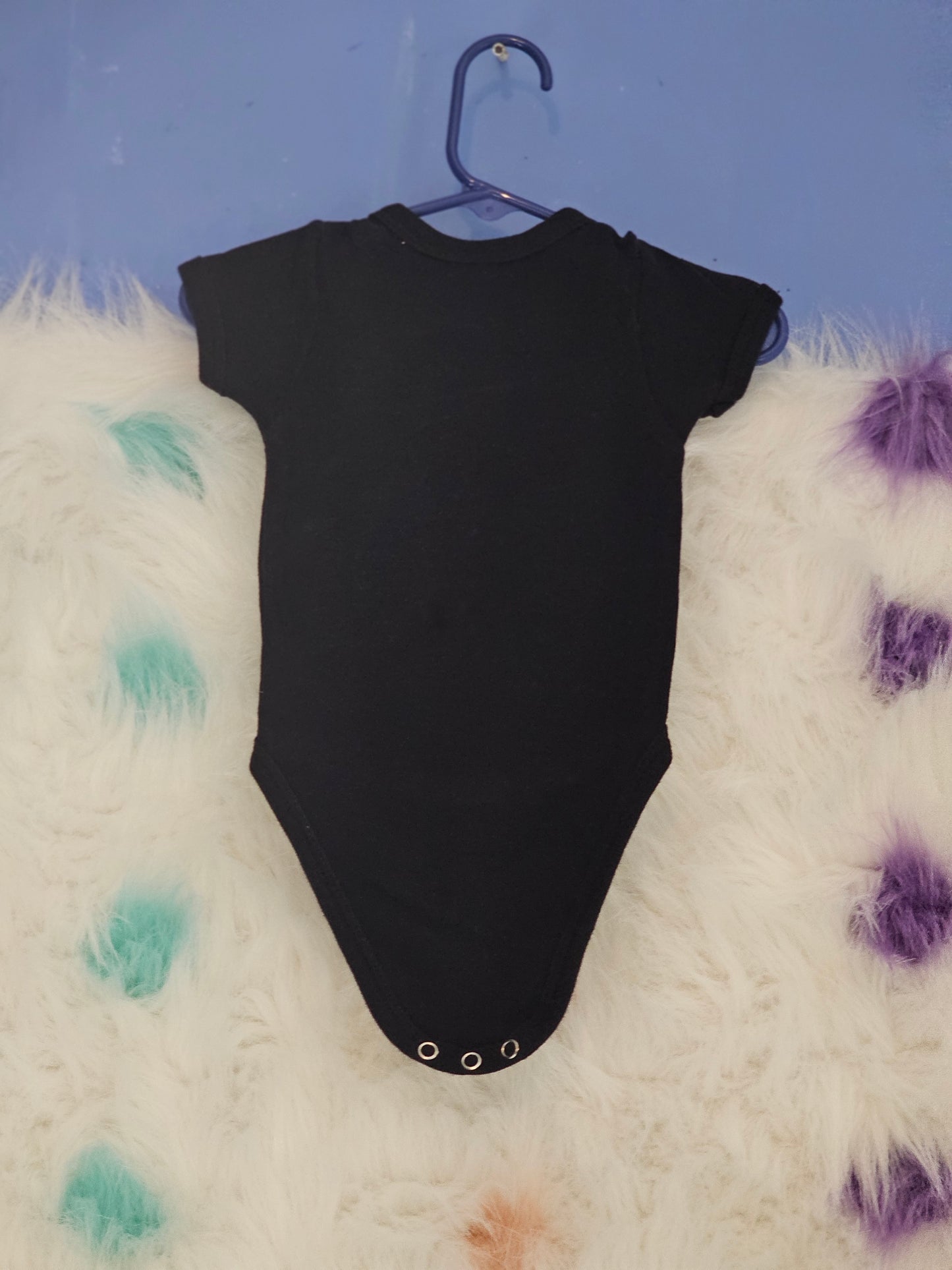 Size 0-3months 100% cotton Little boy's personalized black Oneies