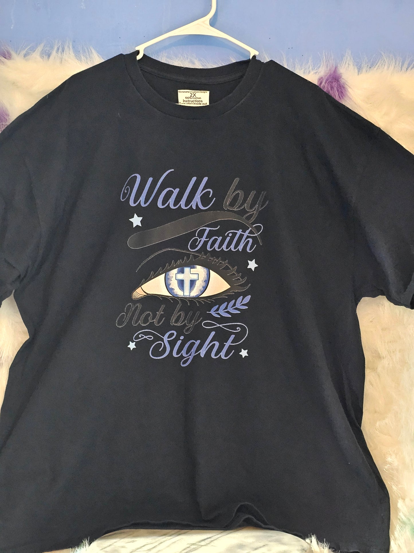Size 2x 100% cotton black walk by faith Tshirt