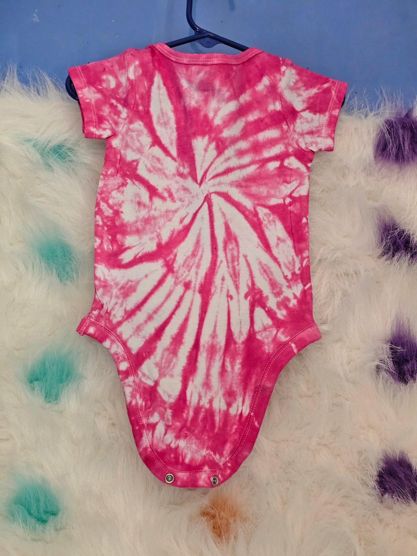 Size 6to9 months 100% cotton Pink & white tye dye Bless to be your mom Tshirt