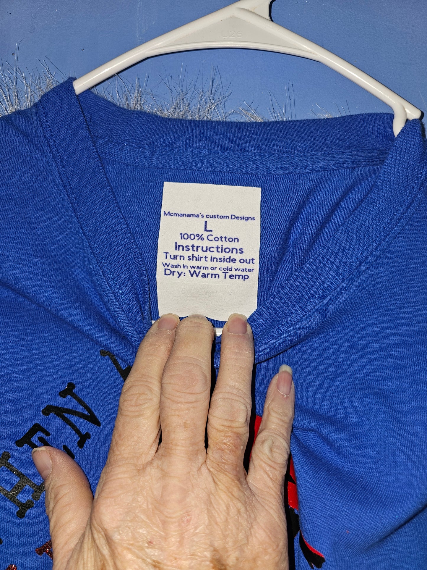 Size L 100% cotton blue When a cardinal appears in your yard Tshirt